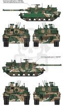 Academy 13511 R.O.K. Army K2 Black Panther 1:35 super gąsienice polskie kalkomanie