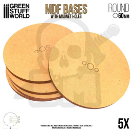 MDF Bases - Round 60 mm podstawki pod figurki 5 szt.