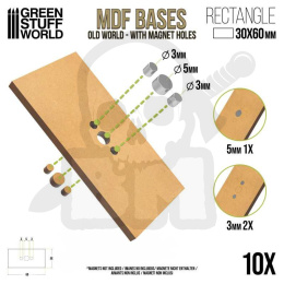MDF Bases - 30x60 mm podstawki pod figurki 10 szt.