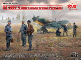 Bf 109F-4 with German Pilots and Ground Personnel 1:48