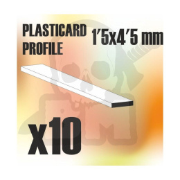 ABS Plasticard - Profile PLAIN 4,5mm 10 szt.