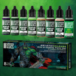 Green Stuff Paint Set - Orcs and Goblins - farby