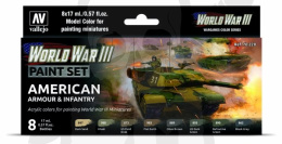 Vallejo 70220 Zestaw Model Color 8 farb - WWIII American Armour and Infantry