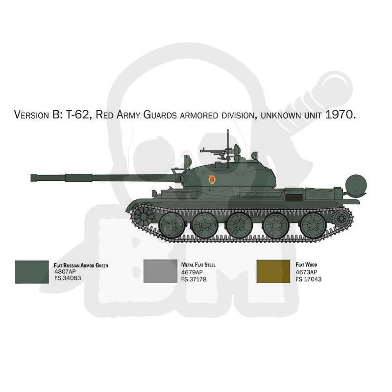 1:72 T-62 Russian Tank