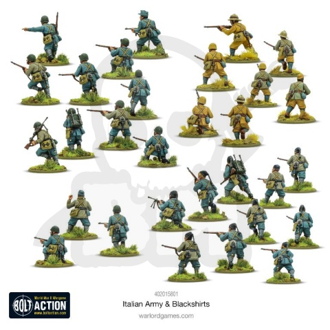 Italian Army & Blackshirts - włoscy żołnierze - 6 szt.
