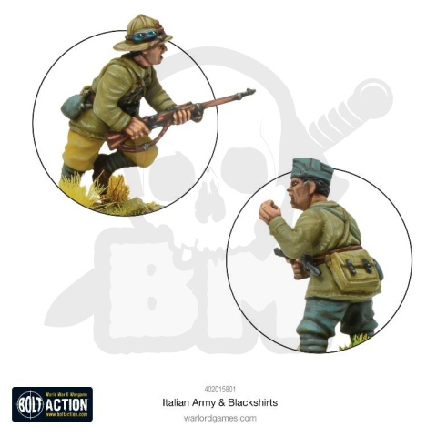 Italian Army & Blackshirts - włoscy żołnierze - 6 szt.