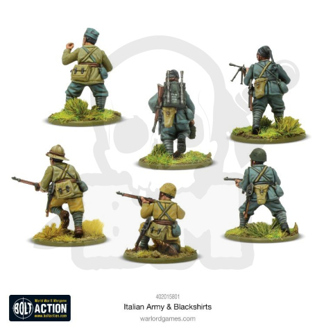 Italian Army & Blackshirts - włoscy żołnierze - 6 szt.