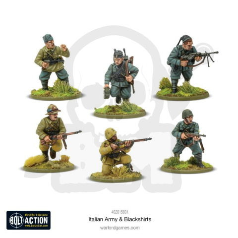 Italian Army & Blackshirts - włoscy żołnierze - 6 szt.