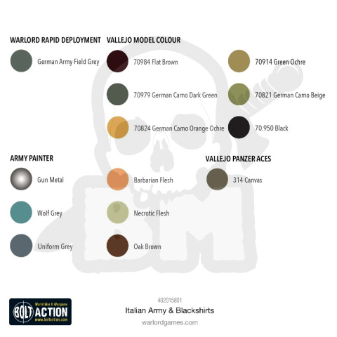 Italian Army & Blackshirts - włoscy żołnierze - 6 szt.