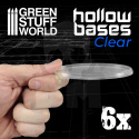 Hollow Plastic Bases Transparent Oval 90x52 mm