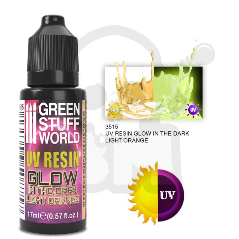 Ultraviolet UV Resin 17ml Light Orange - Glow in the Dark żywica