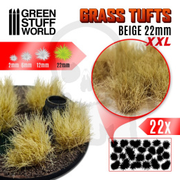 Grass Tufts - 22mm self-adhesive - XXL Beige