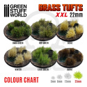 Grass Tufts - 22mm self-adhesive - XXL Burnt