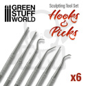 Hook and Pick Tool Set - Narzędzia rzeźbiarskie 6 szt.