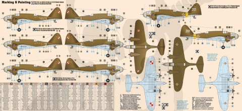 1:72 PZL P-37A Łoś I zestaw: model farby pędzelki i klej