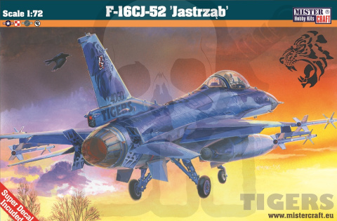 Mistercraft D-116 F-16CJ-52+ Jastrząb/Hawk 1:72 + farbki 2 pędzelki klej