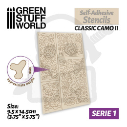 Self-adhesive stencils - Classic Camo 2