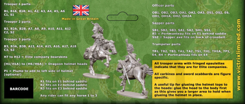 French Napoleonic Dragoons 1807-1812 12szt. French Napoleonic Dragoons 1807-1812 12szt.