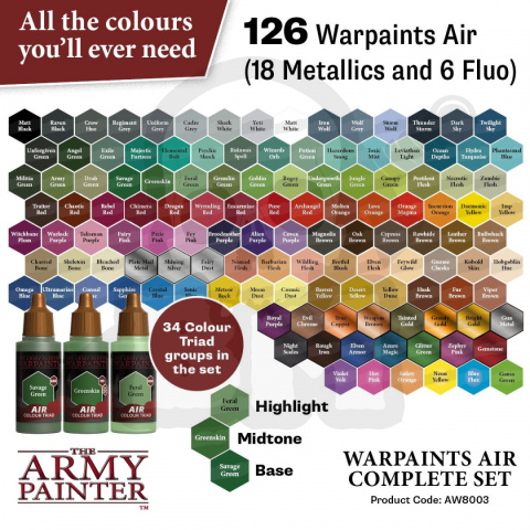 Army PainterWarpaints Air Complete Set Army PainterWarpaints Air Complete Set
