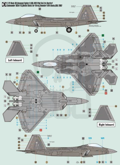 Mistercraft F-06 F-22 Raptor Advanced Fighter 1:72 + farbki 2 pędzelki klej