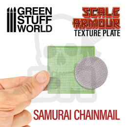 Texture Plate Samurai Chainmail- scale 1/54 (32mm) to 1/32 (54mm)