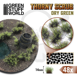 Thorny Scrubs - 14mm self-adhesive - Dry Green