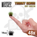 Thorny Scrubs - 14mm self-adhesive - Dry Green