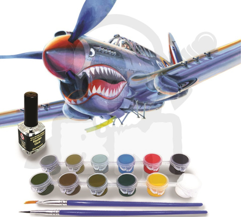 1:72 P-40 K Kittyhawk Mk.III + farbki 2 pędzelki klej