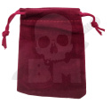 Velvet gift bag red 7x9cm