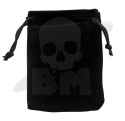 Velvet gift bag black 7x9cm