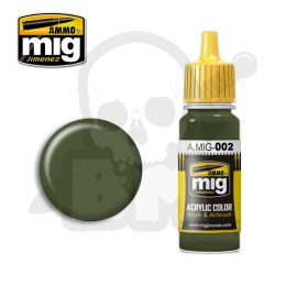 Ammo Mig 0002 Farba akrylowa Olivgrün Opt.2 17ml