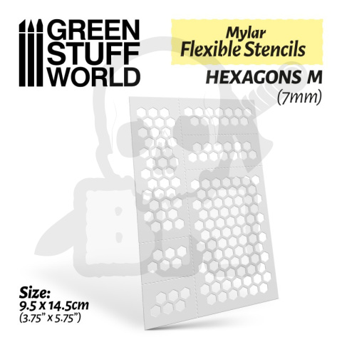 Elastyczne szablony Flexible Stencils - Hexagons M (7mm)