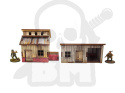 WW2 Normandy Small Sheds w. Dvecote - małe szopy 2 szt.