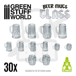 Resin Beer Mugs Glass żywiczne kufle szklane 30 szt.