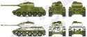 1:72 T-34/85 Russian Tank - 2 modele