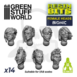 Female Heads Bionic żywiczne główki 14 szt.