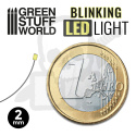 Blinking LEDs Green 2mm