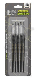 Pędzle silikonowe - Color Shapers BLACK Size 0 - 5 szt.