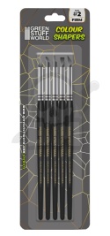 Pędzle silikonowe - Color Shapers BLACK Size 2 - 5 szt.