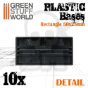 Plastic Bases - Rectangle 25x50mm x10