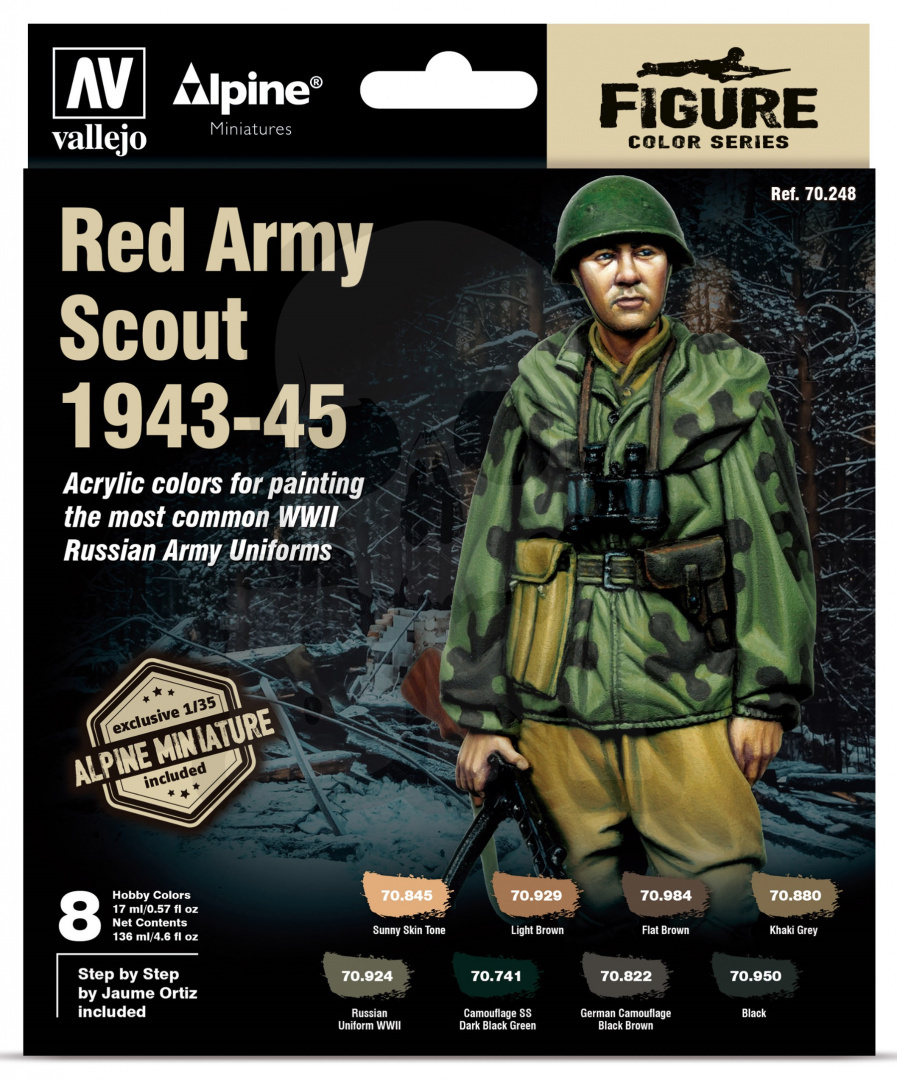 Figure Color Series 8 farb + figurka - Red Army Scout 1943-45