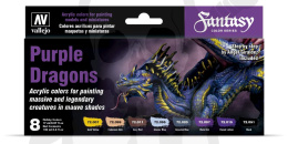 Vallejo 72305 Zestaw Game Color 8 farb - Purple Dragons by Angel Giraldez