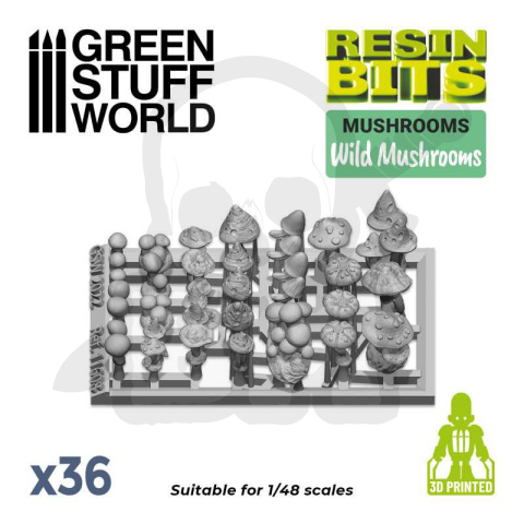 3D printed set Wild Mushrooms - grzyby 36 szt.