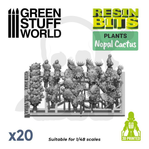 3D printed set Nopal Cactus - kaktusy 20 szt. 3D printed set Nopal Cactus - kaktusy 20 szt.