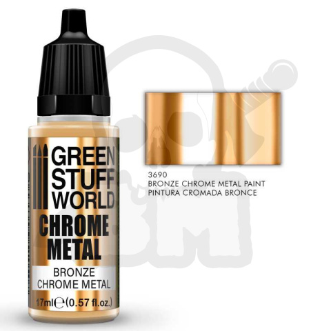 Chrome Paint Bronze 17ml - metaliczna farbka efekt lustra