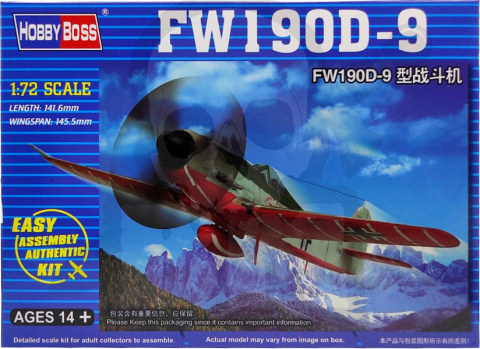 Hobby Boss 80228 Focke-Wulf FW-109D-9 1:72