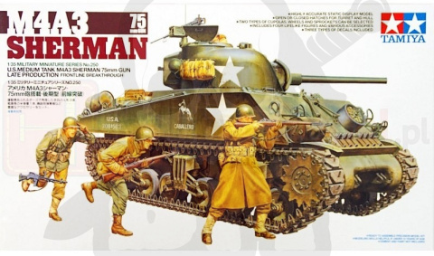 1:35 Tamiya 35250 M4A3 Sherman 75mm Gun Late Production