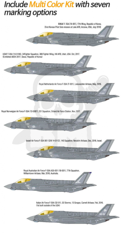 Academy 12561 F-35A 7 Nations Air Force 1:72 Academy 12561 F-35A 7 Nations Air Force 1:72