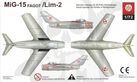Plastyk S0067 MiG-15 Fagot / Lim-2 1:72