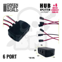6-port HUB Splitter + 6 quick connect cables